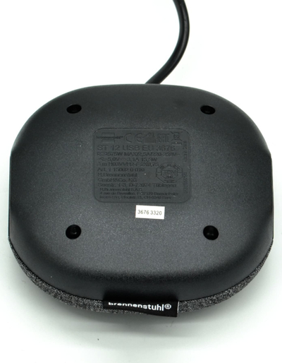 Karikues për pajisje mobile Brennenstuhl 1150020010, 1x prizë Euro, 2x USB, 3m, antracit e zi