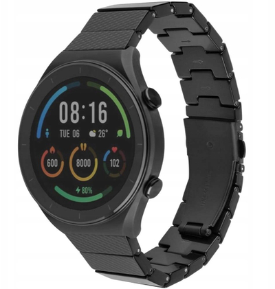 Rrip për smartwatch Fixed Resin Strap, 22mm, quick release, ngjyrë e zezë karbon