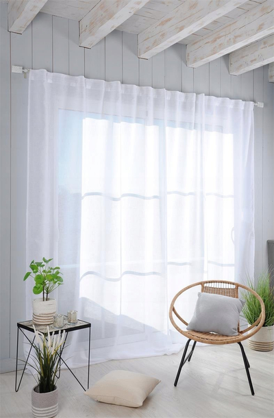 Perde Madrid Voile për zbukurim, 290 x 280 cm, poliester, e bardhë