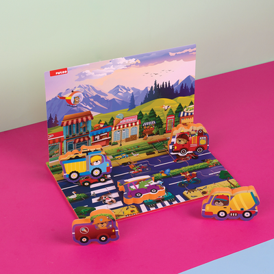 Puzzle trafiku Puedo, 17 pjesë, shkumë EVA, shumëngjyrësh