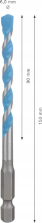 Stërvitëse Bosch EXPERT HEX-9 2608900575, 6mm, 150mm, bisht hex