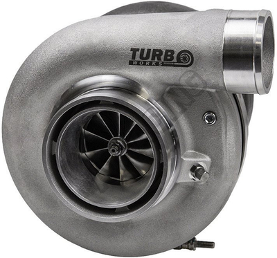 Turbo makinë TurboWorks PRO G40-900 DBB, V-Band, 0.85 AR, ngjyrë argjendi