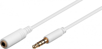 Kabllo zgjatuese audio Goobay 62361, 3.5 mm jack 4-pin, 1.5 m, e bardhë