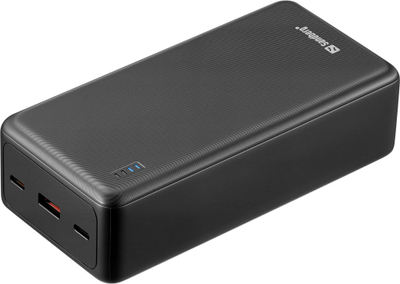 Powerbank Sandberg Saver 27000, 27000 mAh, USB A dhe USB C, e zezë