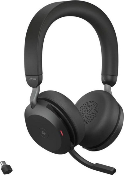 Kufje me mikrofon Jabra Evolve2 75 Link380c, të zeza