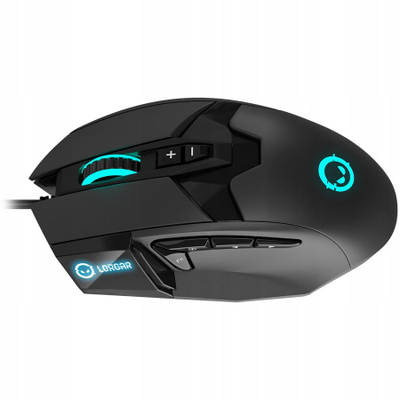 Maus gaming Lorgar Stricter 579, me kabllo, RGB, i zi