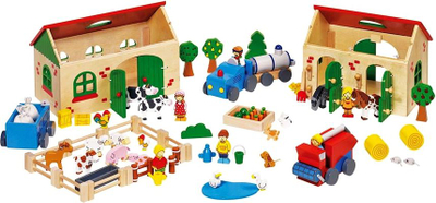 Set loje ferme druri Goki My Farm 58598, për fëmijë 2+, shumëngjyrësh