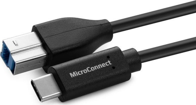 Kabllo USB Microconnect USB3.1CB5, USB C me USB B, 5m, e zezë