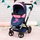 Karrocë kukllash Bayer XEO Deep, për kuklla deri 52 cm, me dorezë që rregullohet, blu rozë
