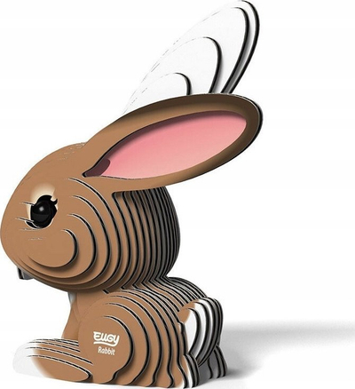 Puzzle 3D Safari Ltd EUGY Rabbit, lodër edukative kartoni, shumëngjyrësh