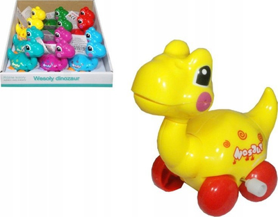 Lodër dinosauri me prarash Swede MIX, plastike, me rrota, shumëngjyrshe