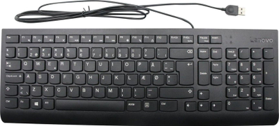 Tastierë me kabllo DEN, USB, e zezë