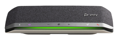 Speakerphone HP Poly Sync 40 Plus, me kabllo dhe Bluetooth, certifikuar për Microsoft Teams, argjendtë