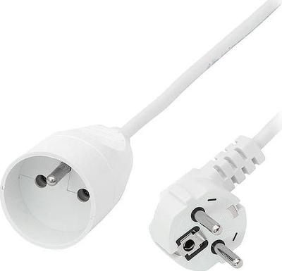 Продолжен кабел Plastrol PS-171, 1 приклучок 2P+E 10A, 1.5m, бел