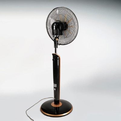 Ventilator në këmbë Tiross TS921, metalik, me pult, i zi me ari
