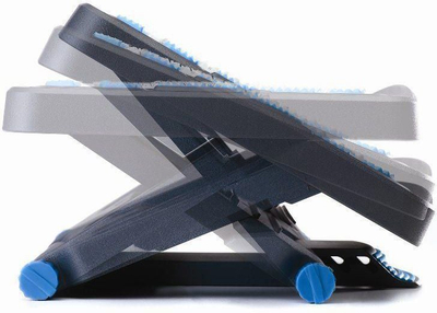 Mbështetës këmbësh Fellowes Energizer Ergonomic 8068001, lartësi e rregullueshme, platformë lëkundëse, i zi