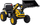 Traktor elektrik për kalamoj Ramiz Yellow Tractor, 12V, me kovë buldozeri, i verdhë