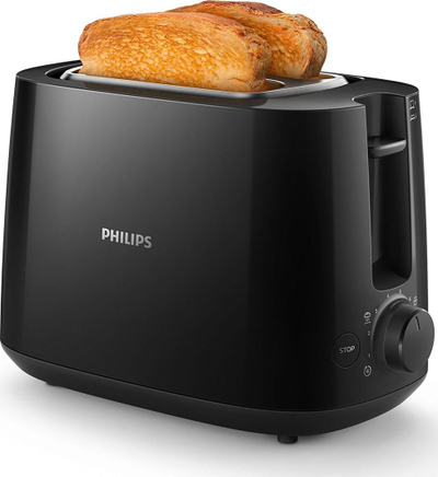 Toster Philips HD 2581/90, 8 nivele pjekjeje, funksion shkrirjeje, i zi