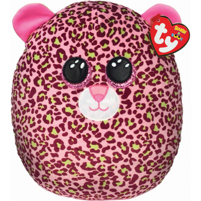 Lodër pelushi Ty Squishaboo Lainey, 14", leopard rozë