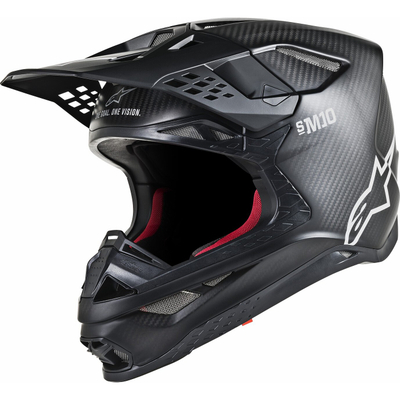 Helmetë motocross Alpinestars Supertech M10 Flood, madhësia S, argjend gri mat kuqe neon