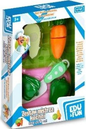 Set lodrash kuzhine Edu Fun Master Chef 4, për prerje me Velcro, për fëmijë 3+