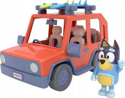 Set lodrash Bluey Family Cruiser 90080, makinë familjare lodër për figurina, shumëngjyrëshe