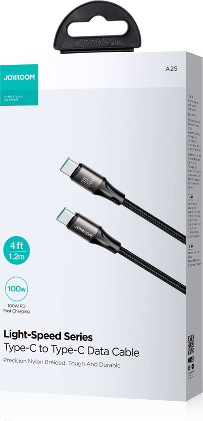Kabllo karikimi Joyroom Light-Speed SA25-CC5, USB-C në USB-C, 100W, 1.2m