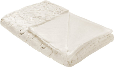 Batanije GODAVARI, 130 x 180 cm, mikrofibër, ngjyrë krem