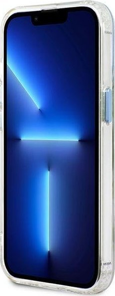 Mbështjellës telefoni Guess GUHMP13LHTRMB, për iPhone 13 6.1" dhe 13 Pro, MagSafe, blu e tejdukshme