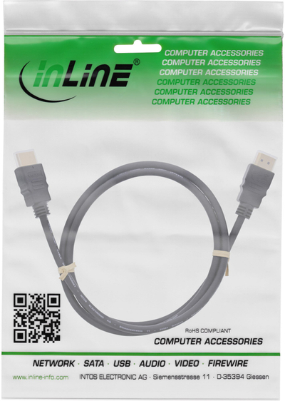 Kabllo HDMI InLine High Speed me Ethernet, 3m, 4K 60Hz, i zi
