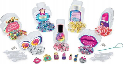 Set krijues Shimmer N Sparkle Mini Mani Beauty Charms, byzylykë me rruaza, shumëngjyrësh