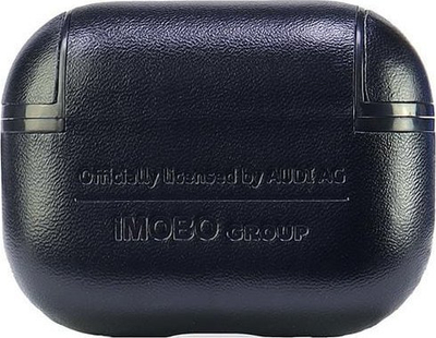 Kover mbrojtës Audi me lëkurë, logo e madhe, për AirPods Pro 2, lëkurë, i zi