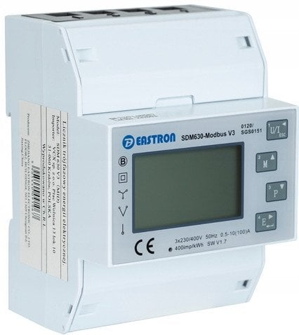 Matës energjie trefazor Eastron SDM630 Modbus V3, 100A, MID, RS-485