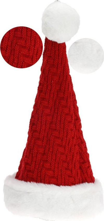 Kapelë Santa Claus Deluxe, 30x40cm, e kuqe
