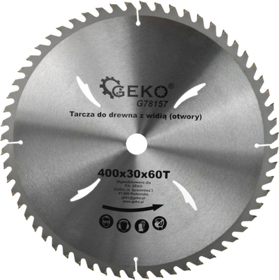 Кружен лист Geko Blade for wood, 400mm, 60 заби, метален