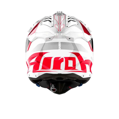 Helmeta motocross Airoh Aviator 3 Saber, L, e bardhë kuqe e zezë