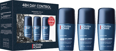 Set për meshkuj Biotherm 48H Day Control Trio Roll-On Deodorant Set 3 x 75 ml
