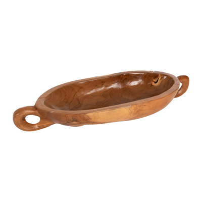 Enë dekor druri teak natyral 64×21.5×9.5 cm (HM4304)
