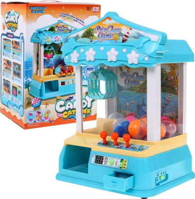 Makina lodër Candy Catcher Prize Claw Game, me drita dhe zëra, për mbi tavolinë, blu