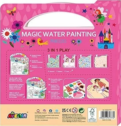 Libër kreativ MG Magiczny Obraz Wodny Księżniczka, ngjyrosje me ujë, me ngjitësa, multikolor