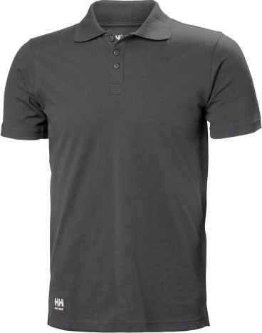 Bluzë polo Helly Hansen Classic, pambuk 100%, 2XL, gri e errët