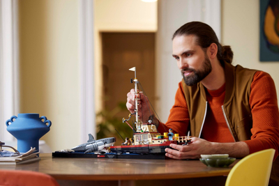 Set LEGO Jaws 21350, dioramë për tu ndërtu, për të rritur, me ngjyra të ndryshme