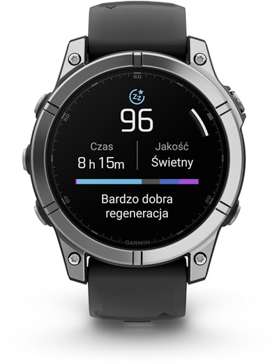 Orë inteligjente Garmin Fenix E, 1.3", GPS, çelik inoks, e zezë