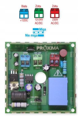 Llambë paralajmëruese LED Proxima SŁUPKOWA, 12-230V, e bardhë