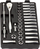 Set çelësa me goditje Milwaukee PACKOUT, 3/8", 32 copë, i zi