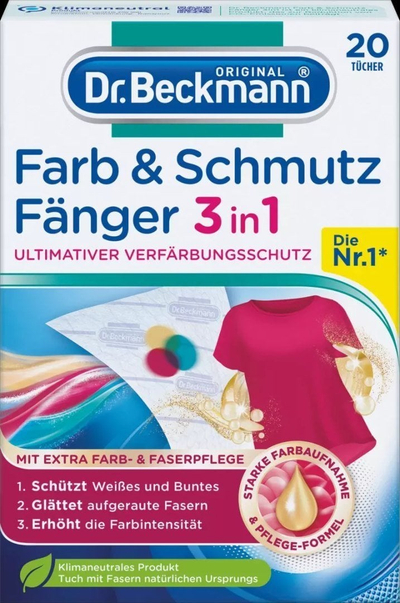 Sholla kapëse ngjyrash Dr. Beckmann Color Catcher, 20 copa, për lavatriçe