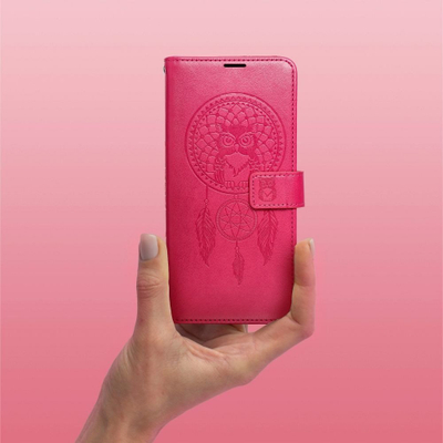 Kuti mbrojtëse OEM MEZZO Book Case Dreamcatcher për iPhone 17 Pro Max, me xhepa për karta, me mbyllje magnetike, rozë