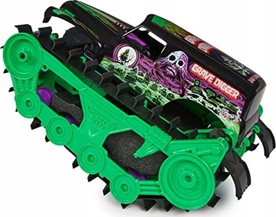 Lodër makinë me telekomandë Monster Jam Grave Digger Trax, shkalla 1:15, për çdo lloj terreni, jeshile me të zezë
