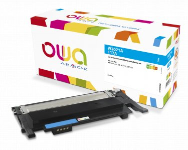 Toner Armor OWA, kompatibil me HP W2071A 117A, cyan, 700 faqe