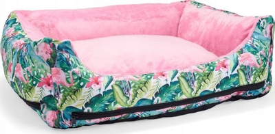 Shtrat për kafshë Bimbay Sofa Dot Flaming Green, 65x50 cm, jeshile me pika